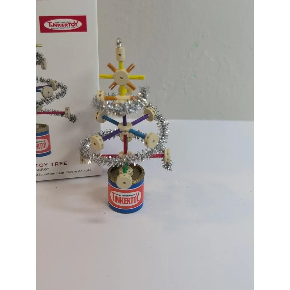 Hallmark 2019 Tinkertoy Tree Hasbro Tinsel Retro Christmas Keepsake Ornament NEW